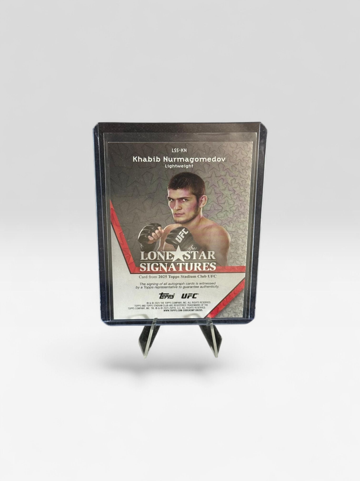 Khabib Nurmagomedov lone star signature 4/5 Topps